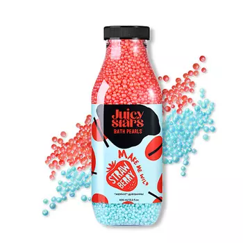 JUICY STARS Жемчуг для ванны «Крышесносная Земляника» Make Me Wild Strawberry