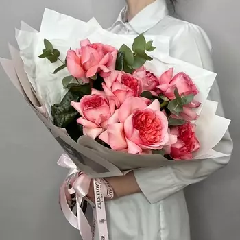 JULES FLOWER ATELIER Букет пионовидных роз Пинк Эскпрешн