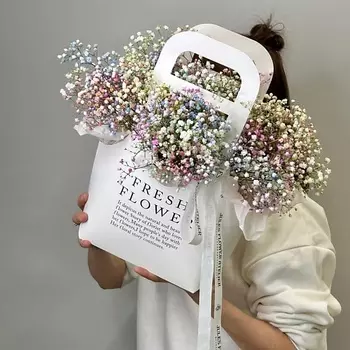 JULES FLOWER ATELIER «Монпасье» сумка с разноцветной гипсофилой