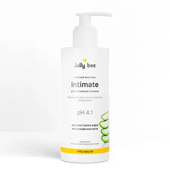 JULLY BEE Гель для интимной гигиены с эфирными маслми бергамота и лемонграсса Intimate