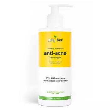 JULLY BEE Гель для умывания для сухого и нормального типа кожи лица Anti-acne Cleansing Gel