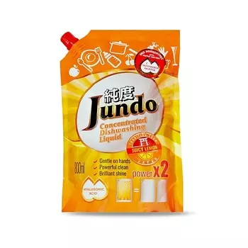 JUNDO Premium Juicy lemon Средство для мытья посуды, концентрированный ЭКО-гель 800.0