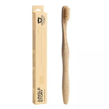 JUNGLE STORY Бамбуковая зубная щетка с натуральной щетиной Untrand