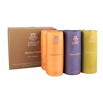 JUNGLE STORY Бумажные полотенца небеленые из бамбука 6.0