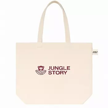 JUNGLE STORY Шоппер через плечо бежевый из хлопка