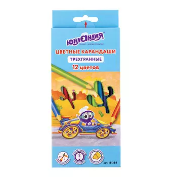 ЮНЛАНДИЯ Карандаши цветные Юнландик быстрее всех