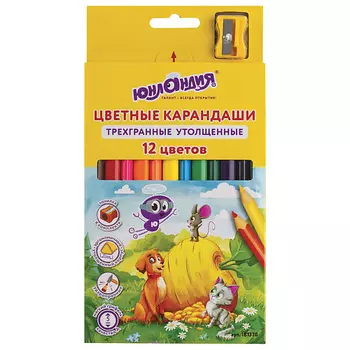 ЮНЛАНДИЯ Карандаши цветные утолщенные Сказочный мир