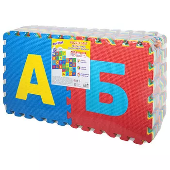 ЮНЛАНДИЯ Коврик-пазл напольный мягкий, Алфавит