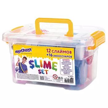 ЮНЛАНДИЯ Набор слаймов в пластиковом боксе 28