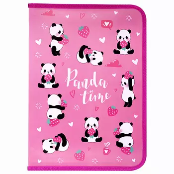 ЮНЛАНДИЯ Папка для труда на молнии Panda time