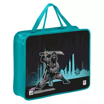 ЮНЛАНДИЯ Папка на молнии с ручками А4, 1 отделение, Bla