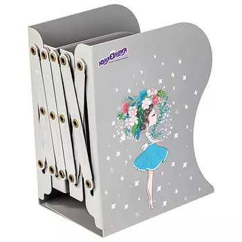 ЮНЛАНДИЯ Подставка-держатель для книг и учебников "Flower girl, раздвижная
