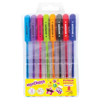 ЮНЛАНДИЯ Ручки шариковые масляные STAR 8