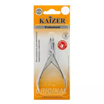 KAIZER Кусачки маникюрные, двухпружинные, ручная алмазная заточка