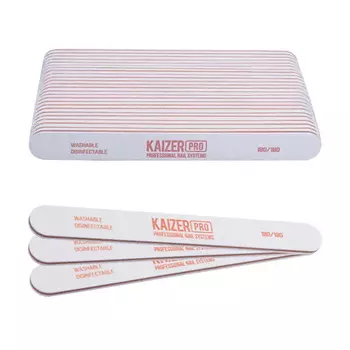 KAIZER PRO Набор прямых мягких пилок на пластиковой основе #180/180
