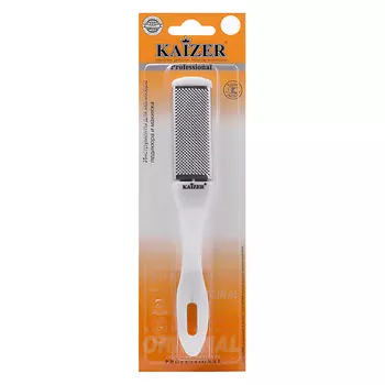 KAIZER Терка педикюрная металлическая, изогнутая