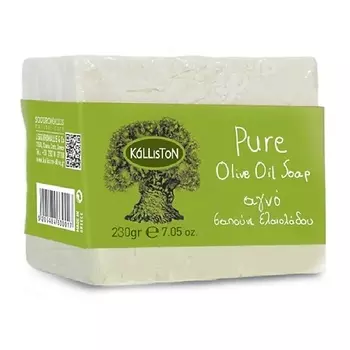 KALLISTON Мыло OLIVE OIL 100 % PURE натуральное оливковое РУЧНОЙ РАБОТЫ без отдушек 230.0