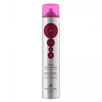 KALLOS COSMETICS Лак для волос Extra Strong Silk, с протеинами шелка, экстра сильной фиксации 500.0
