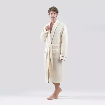 KARNA Халат вафельный с кантом ALERON