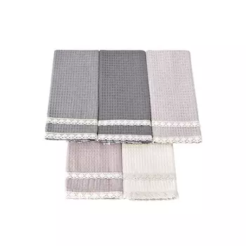 KARNA Кухонные полотенца вафельные KOPENAKI c гипюром