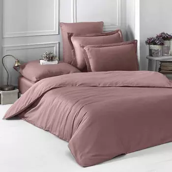 KARNA Постельное белье LOFT cатин евро однотонное