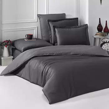 KARNA Постельное белье LOFT cатин евро однотонное
