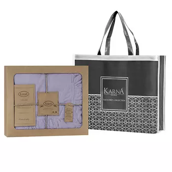 KARNA Постельное белье STONEWASH евро с оборкой