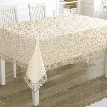 KARNA Скатерть KDK с гипюром прямоугольная