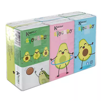 KARTIKA Платочки носовые бумажные "Авокадо" 54