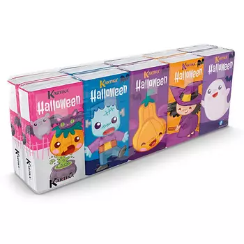 KARTIKA Платочки носовые бумажные "Helloween" 90