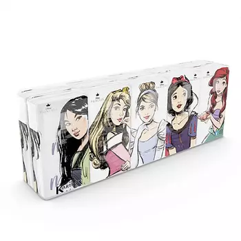 KARTIKA Платочки носовые бумажные "Принцессы" 4 слоя 90