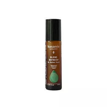 KASANIE Ароматический роллер натуральных эфирных масел авторской коллекции Blend Зеленый. Refresh 10.0
