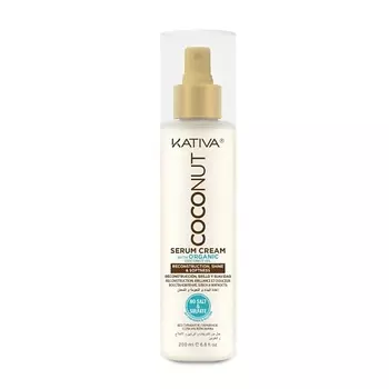 KATIVA Восстанавливающая сыворотка с органическим кокосовым маслом для поврежденных волос Coconut