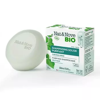 KERANOVE Твердый очищающий шампунь для жирных волос Nat & Nove Bio Shampoo Bar