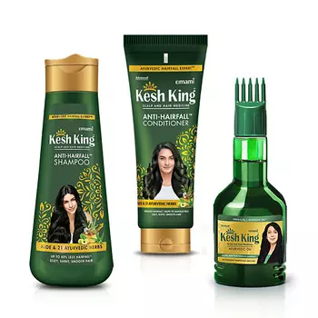 KESH KING Набор против выпадения волос: масло, шампунь, кондиционер