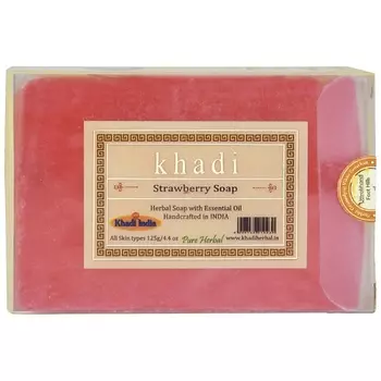 KHADI Натуральное очищающее мыло Клубничное 125.0