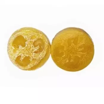 KHOMEY COSMETICS Мыло твердое с люфой с ароматом овсяного печенья, меда и молока 80.0