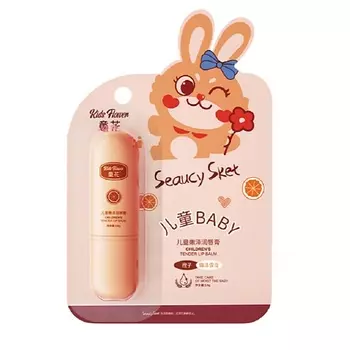 KIDS FLOWER Бальзам для губ детский увлажняющий со вкусом апельсина 3.8