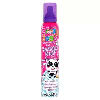 KIDS STUFF Мусс-пена для детских забав и купания в ванной розовая Crasy Soap Foaming Soap