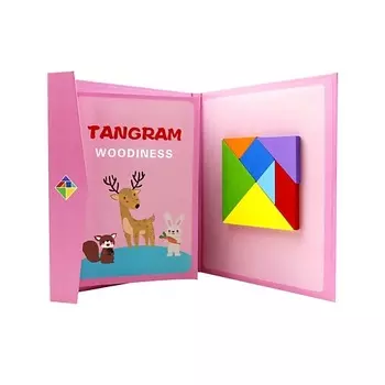 KIDS ZONE Танграм магнитный с заданиями для детей, Головоломка детская
