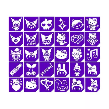 KILDIMIA Набор трафаретов для блеск тату 30.0