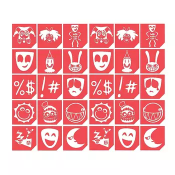 KILDIMIA Набор трафаретов для блеск тату 30.0