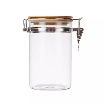 KIMBERLY Банка для хранения с деревянной крышкой и зажимом, 1300 мл