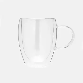 KIMBERLY Кружка с двойными стенками термостойкая (овальная ручка), 350 мл