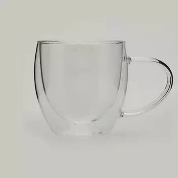 KIMBERLY Кружка с двойными стенками термостойкая (овальная ручка), 250 мл