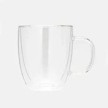 KIMBERLY Стеклянная кружка с двойными стенками (круглая ручка), 400 мл