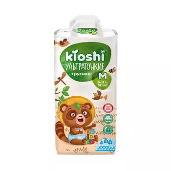 KIOSHI Подгузники-трусики Ультратонкие M 6-11 кг 52.0