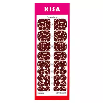 KISA.STICKERS Пленки для педикюра Brown Lava
