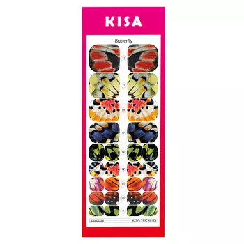 KISA.STICKERS Пленки для педикюра Butterfly