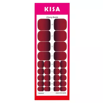 KISA.STICKERS Пленки для педикюра Cherry Bomb